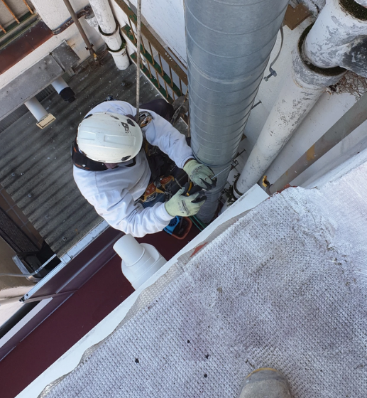 Instalación de canalones